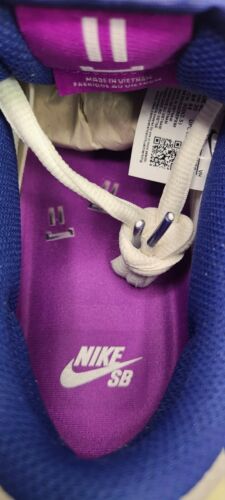 Nike SB Dunk Low PRM Rayssa Leal | Mens Sz 12 | Purple & Blue Swoosh Extra Laces