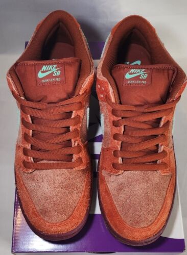 Nike SB Dunk Low Pro PRM Mens Size 11.5 Mystic Red Emerald Rise Strawberry Cough