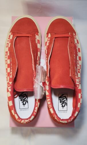 JFG Joe FreshGoods x VANS OG Style 36 Lx Red Honeymoon Mens Size 12 Checkerboard