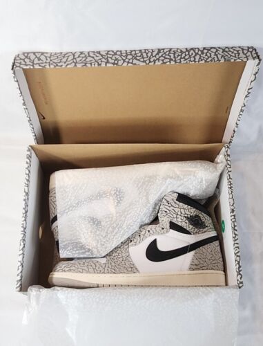 Air Jordan 1 Retro High OG White Cement Mens Size 12 Black White Grey Xtra Laces
