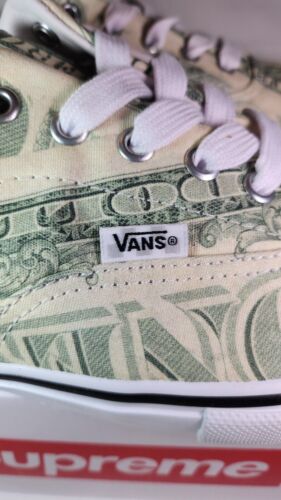 Supreme x Vans Dollar Bill Green "Skate Era" Mens Size 12 NEW 2023 Sneakers