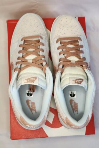 Nike Dunk Low Retro | Mens Size 12 | Fossil Rose Phantom Summit White Suede NWB