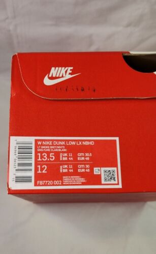 Nike Dunk Low Light Smoke Grey | Mens 12 / Womens Sz 13.5 | LX Photon Dust White