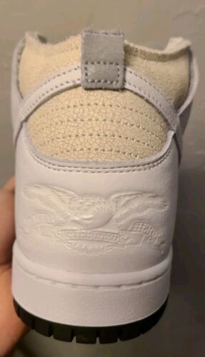 AntiHero x Nike SB Dunk High Pro | Mens Size 12 | White Cream Grey Black Crackle