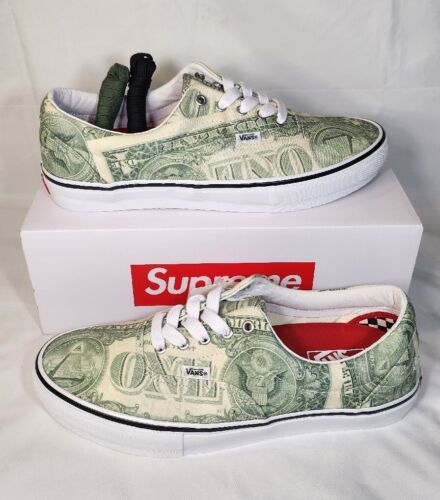 Supreme x Vans Dollar Bill Green "Skate Era" Mens Size 12 NEW 2023 Sneakers