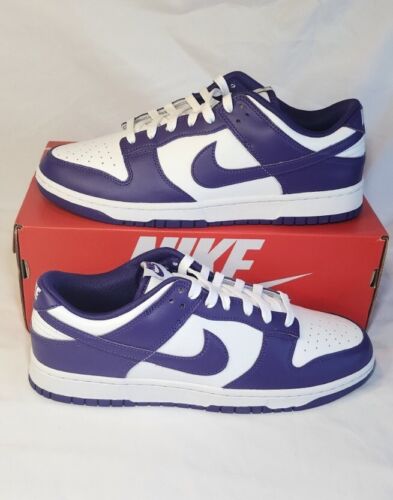 Nike Dunk Low Retro "Court Purple" | Mens Size 12 | White Purple Leather NEW