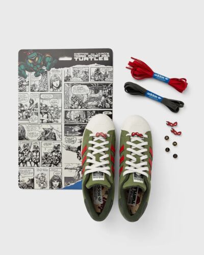 Adidas x TMNT Shell-Toe Sneakers | Mens US Size 12.5 | New with small defect HAS COMIC BOOK