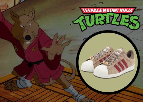 Adidas x TMNT Master Splinter Shelltoe | US Size 12.5 | Extra Laces + Comic Book