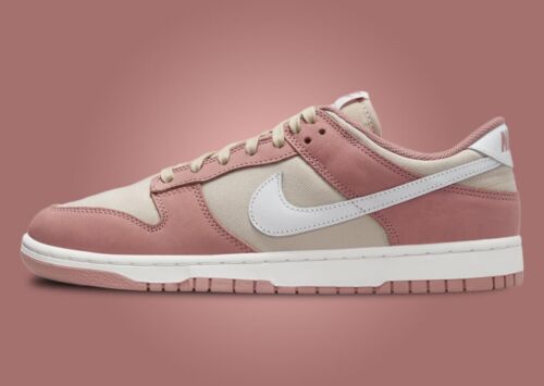 Nike Dunk Low Retro Premium | Mens Size 12.5 | Red Stardust Sanddrift Pink