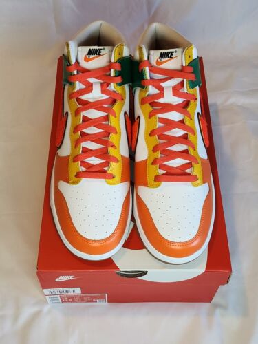 Nike Dunk High Retro University 7-11 Habanero Red Mens Size 12 Brand New