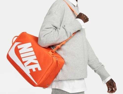 Nike Shoe Box Bag Orange White Crossbody Strap Fits Up to Size 13 NEW