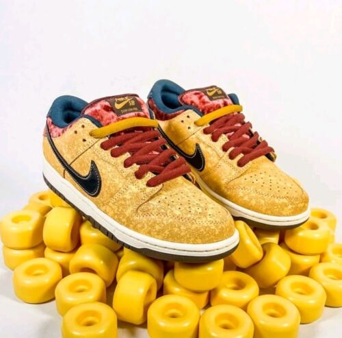 Nike SB Dunk Low City Of Cinema | Mens Sz 12 | Celestial Gold Red Navy Black NEW*