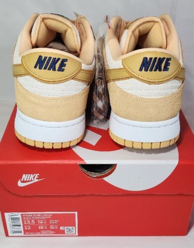 Nike Dunk Low LX Gold Suede Mens Size 12 / Womens 13.5 Extended Size A+ QUALITY