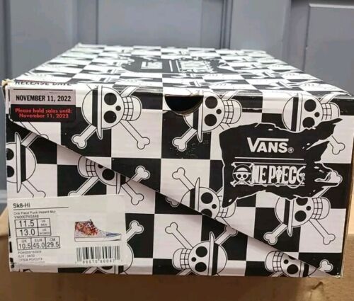 Vans x One Piece Sk8-Hi 'Punk Hazard' 360° Graphic | Size 11.5 | Monkey D. Luffy Zoro Usopp Franky Nami Sanji Robin