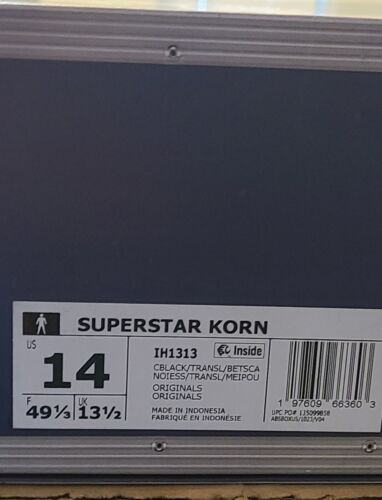 Korn x Adidas Superstar Black Gum | Mens Sz 14 | 30th Anv Red Pick + PURP Laces!