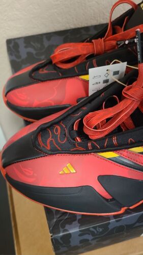 Bape x Dame 9 Adidas RED CAMO | Mens Sz 11.5 | 2024 Bathing Ape Basketball Shoes