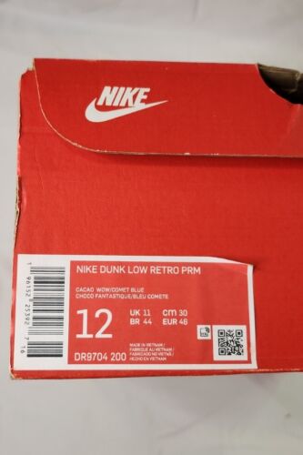 Dunk Low Retro Premium | Mens Sz 12 | Mars Stone / Comet Blue / Cacao WoW