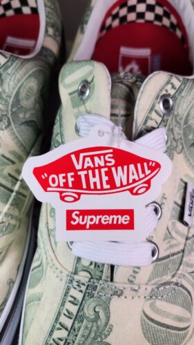 Supreme x Vans Dollar Bill Green "Skate Era" Mens Size 12 NEW 2023 Sneakers