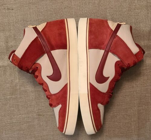 Nike Dunk High LR Team University Red 487924-660 Mens 13 FITS LIKE 11.5