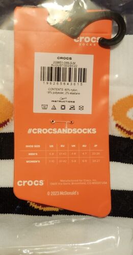 Crocs x Hamburglar McDonald's Socks | Size S/M | Silly Odd Socks Great Gift!