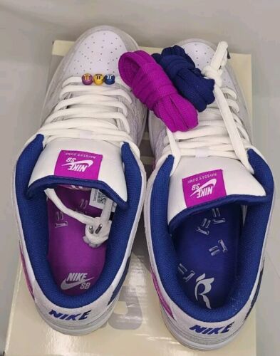 Nike SB Dunk Low PRM Rayssa Leal | Mens Sz 12 | Purple & Blue Swoosh Extra Laces