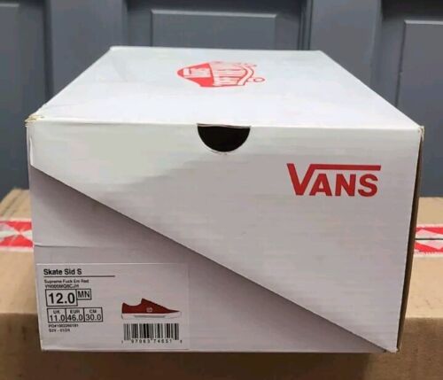 Supreme × Vans Sid RED | Mens Size 12 | "Fuck Em!" Ships FAST! Fashion Sneakers