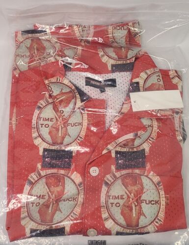 FA FuckingAwesome Time To Fu*k Shirt | SIZE LARGE | TTF AOP Button Up Adult 18+
