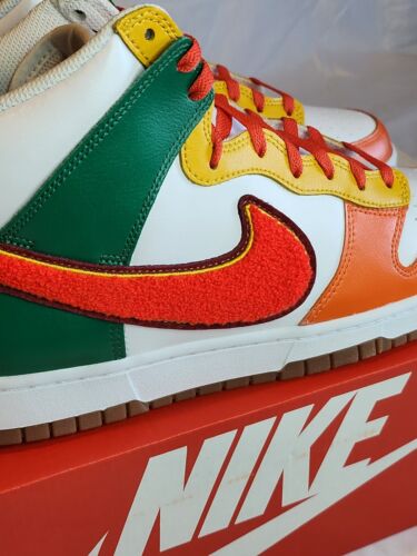 Nike Dunk High Retro University 7-11 Habanero Red Mens Size 12 Brand New