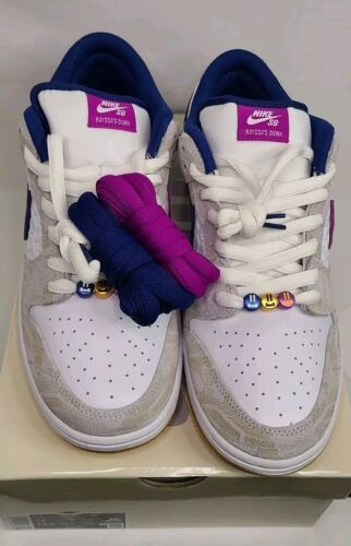 Nike SB Dunk Low PRM Rayssa Leal | Mens Sz 12 | Purple & Blue Swoosh Extra Laces