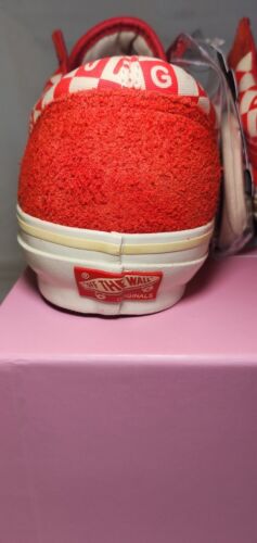 JFG Joe FreshGoods x VANS OG Style 36 Lx Red Honeymoon Mens Size 12 Checkerboard