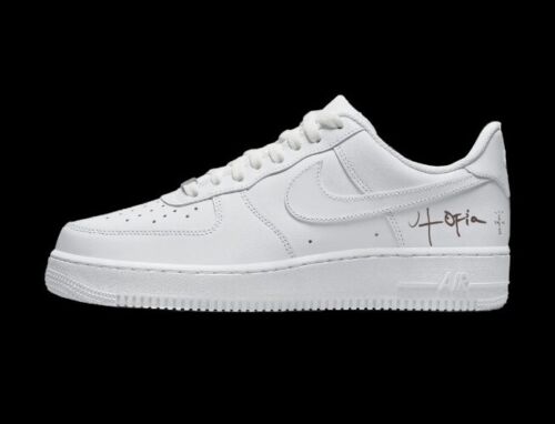 Nike Air Force 1 x Travis Scott Utopia Album -Mens Size 12- Low Top Triple White