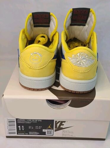 Air Jordan 1 Low OG PS x Travis Scott Canary Yellow Racer Blue - SIZE 1.5 Youth
