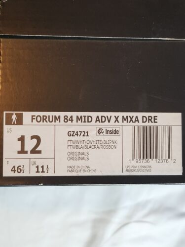 Adidas Forum 84 Mid ADV x Lil Dre Mens Size 12 Skate High White /Pink /Blue 🔥🔥