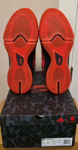 Bape x Dame 9 Adidas RED CAMO | Mens Sz 11.5 | 2024 Bathing Ape Basketball Shoes