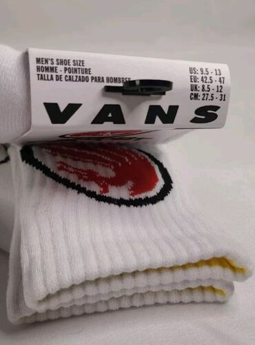 Vans x Carpet Company HALF CAB DRAGON SOCKS | White W/Red NWT Ships FAST!