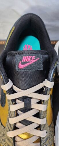 Nike Dunk Low PRM | Womens Sz 13.5 / Mens 12 | Dia De Muertos Familia Pink Gold