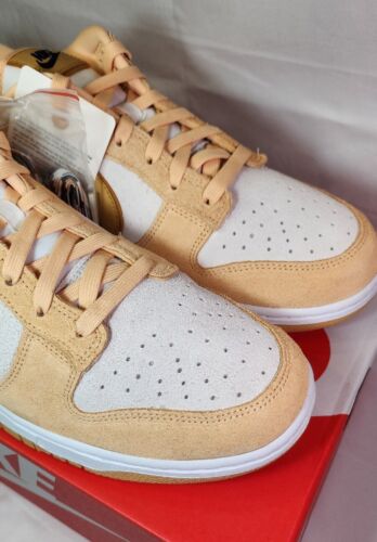 W Nike Dunk Low LX Gold Suede Mens Size 11.5 /Womens 13 Extended Size A+ QUALITY