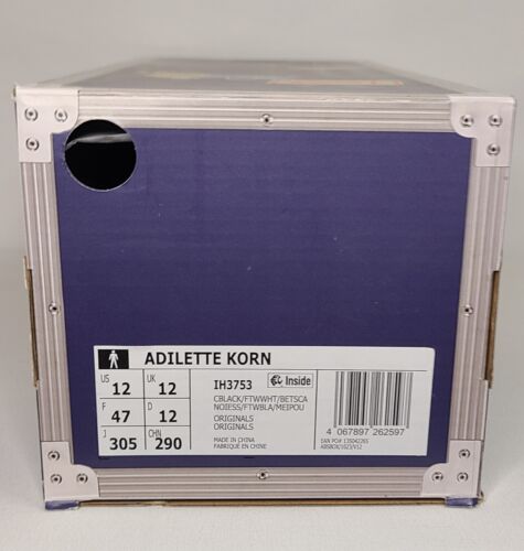 Adidas x Korn Adilette Slides | Mens Size 12 | Stickers, Guitar Pick, & Box! 🔥