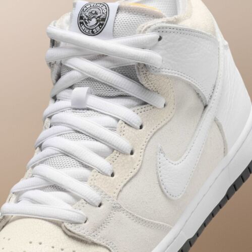 AntiHero x Nike SB Dunk High | Mens Sz 13 | White Cream Black Crackle Leather!🔥