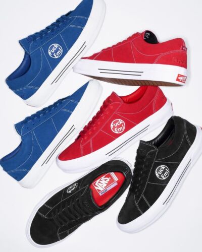 Supreme Γ Vans Sid 2024 RED | Mens Size 11.5 | "Fuck Em!" NIB Ships FAST! π₯