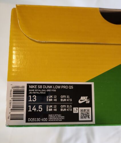 Nike SB Dunk Low Pro QS x Fly Streetwear Gardenia | Mens Sz 13 | Royal Sail Fog