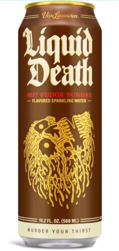 Liquid Death x Van Leeuwen Hot Fudge Sundae Flavored Sparkling Water 1x Can NEW!