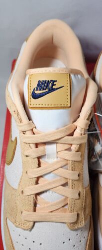 Nike Dunk Low LX Gold Suede Mens Size 12 / Womens 13.5 Extended Size A+ QUALITY