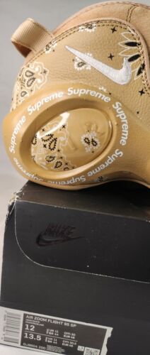 Nike Air Zoom Flight 95 x Supreme SP HEMP | Mens Size 12 | Tan & White + Sticker
