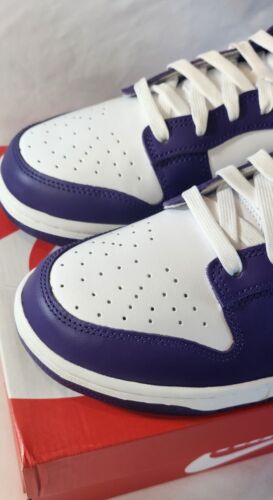 Nike Dunk Low Retro "Court Purple" | Mens Size 12 | White Purple Leather NEW
