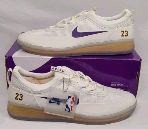 Nike SB Nyjah Free 2 NBA Lakers LeBron | Mens Sz 12 | + Yellow & Purple Laces!🔥