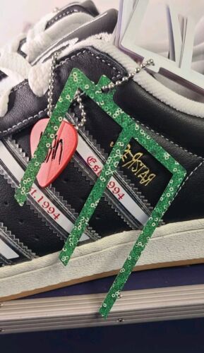 Korn x Adidas Superstar Black Gum | Mens Sz 14 | 30th Anv Red Pick + PURP Laces!