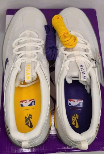 Nike SB Nyjah Free 2 NBA Lakers LeBron | Mens Sz 12 | + Yellow & Purple Laces!🔥