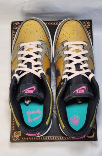Nike Dunk Low PRM | Womens Sz 13.5 / Mens 12 | Dia De Muertos Familia Pink Gold