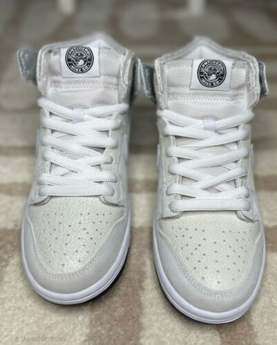 AntiHero x Nike SB Dunk High | Mens Sz 13 | White Cream Black Crackle Leather!🔥